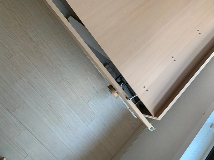 침대 안쪽 승강 장치 확인